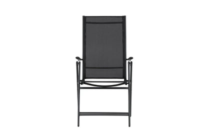 2er Set Gartenstuhl Miro - klappbarer Stuhl in Beige oder Schwarz aus Stahl und Textilene