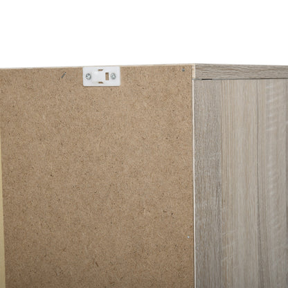 HOMCOM 2-in-1 Schuhschrank für Schuhe und Regenschirme, Großer Schrank mit verstellbarem Regal für 12 Paar, 79x26x120 cm, Holz
