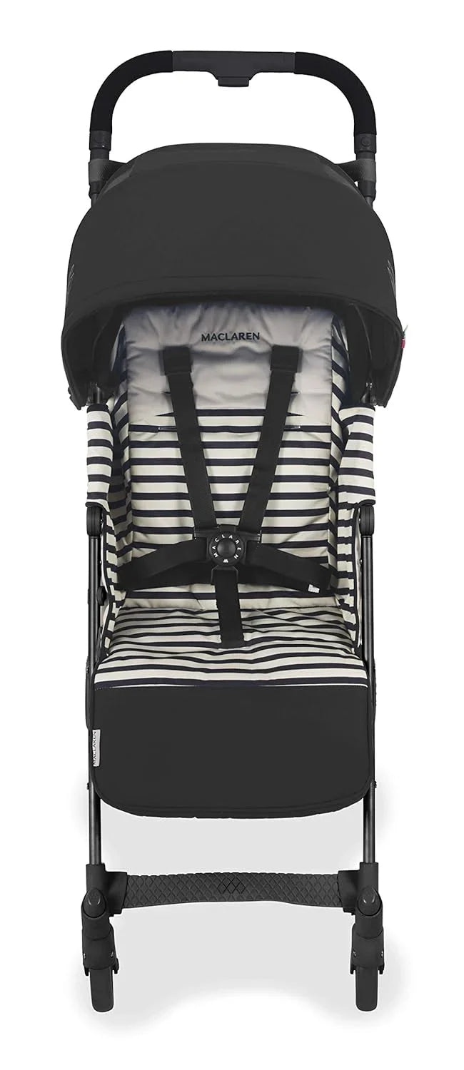 Maclaren Quest Arc leichter kompakter Kinderwagen, Neugeborene bis 25 kg, ausziehbares wasserdichtes Verdeck UPF 50+, Einzelgriff, Liegesitz, Allradfederung, Inklusive Regenhülle