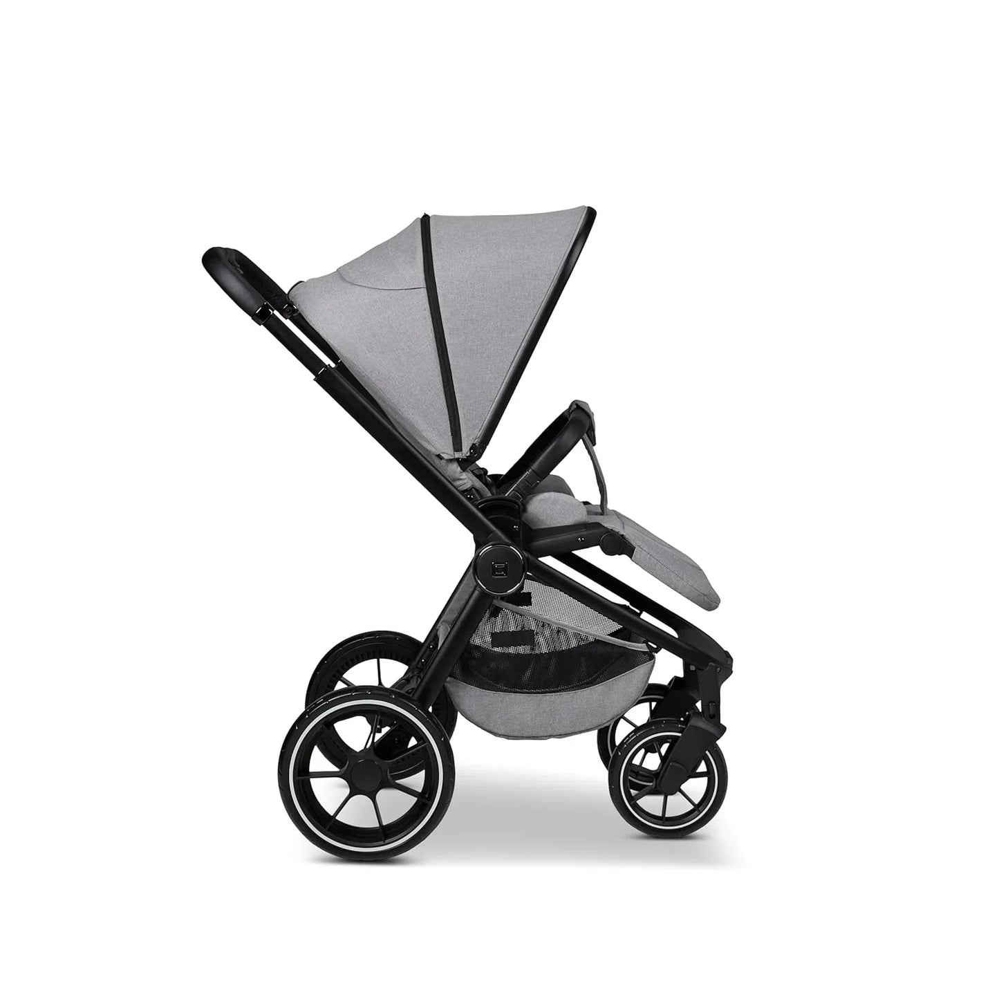 MOON SPORT stone/melange, Sportwagen-Buggy mit Liegefunktion, bis 22kg, UV-Schutz 50+, zusammenklappbar, großer Korb, Kollektion 2025