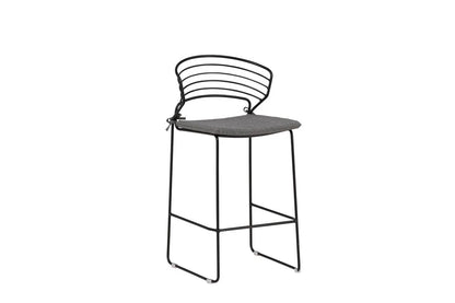 4er Set - Gartenstuhl Como aus Metall Schwarz