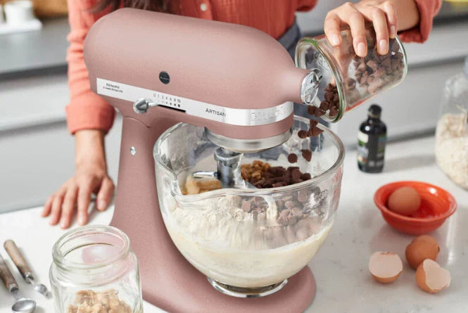 KitchenAid 4,8 L 5KSM185 Artisan Küchenmaschine Beginnerset Artisan Gemüseschneider+Flexirührer