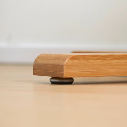 HOMCOM Kleiderständer mit 8 Haken, Bambus Kleiderständer für Schlafzimmer, Ausstellungen, Waschraum, Naturholz