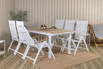2er Set - Gartenstuhl GranCanaria aus Textilene/Aluminium in Schwarz, Weiß oder Beige