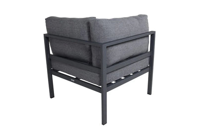 Gartenbank Eckmodul Nero - Aus Aluminium in Schwarz, Braun und Beige