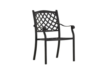 4er Set Gartenstuhl Auri - ein schlichter schwarzer Stuhl aus Aluminium