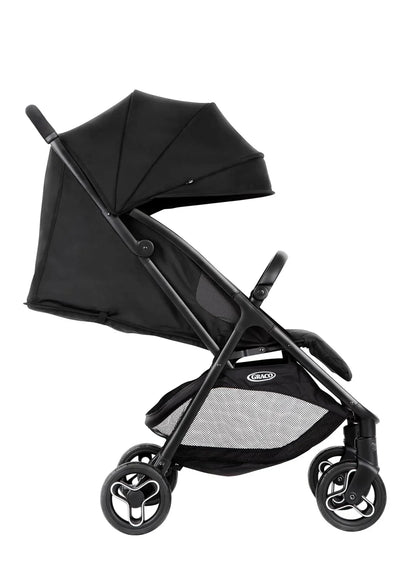 Graco - Myavo Kinderwagen, leicht, schnell zusammenklappbar, ab Geburt bis ca. 4 Jahre (22 kg), mit Regenabdeckung, Midnight