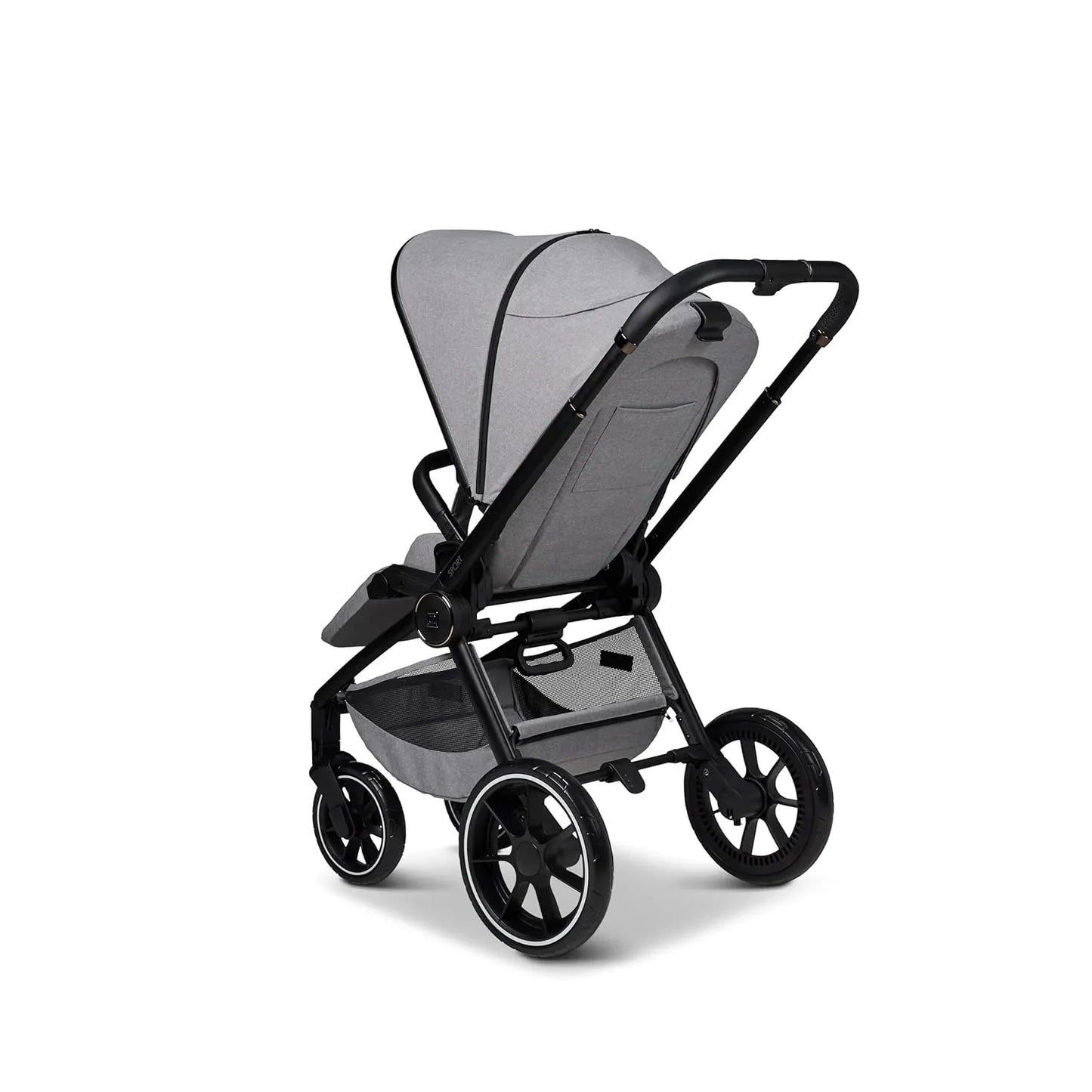 MOON SPORT stone/melange, Sportwagen-Buggy mit Liegefunktion, bis 22kg, UV-Schutz 50+, zusammenklappbar, großer Korb, Kollektion 2025