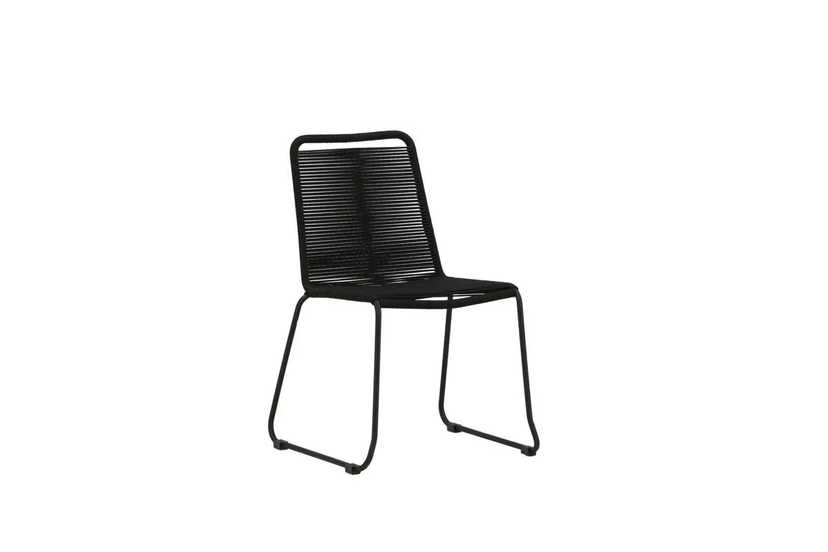Gartenstuhl Mirava - in Schwarz mit Polyesterseil