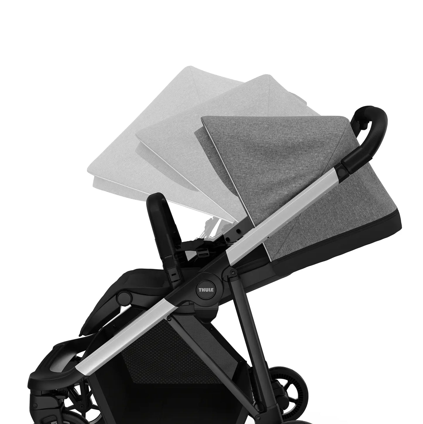 B-Ware Thule Sportwagen Buggy Shine Aluminium Grey Melange Umsetzbare Sitzeinheit