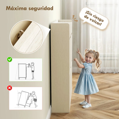 HOMCOM Schmaler Schuhschrank mit 4 Klapptüren – Schuhaufbewahrung mit 2 Schubladen für 8 Paare Schuhe, ideal für den Flur - 98x19,2x95,3 cm Weiß