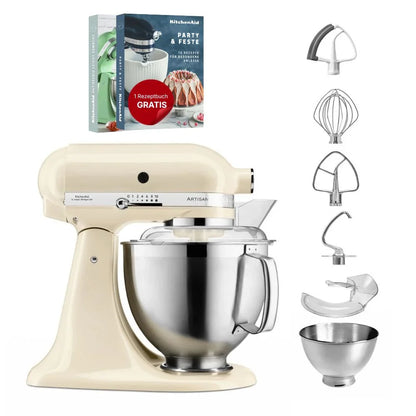 KitchenAid 4,8 L 5KSM185 Artisan Küchenmaschine Flexiset Artisan + Flexirührer