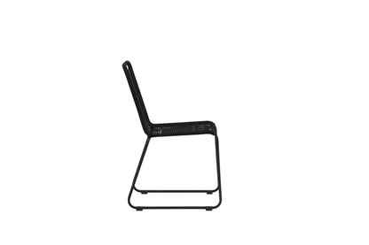 Gartenstuhl Mirava - in Schwarz mit Polyesterseil