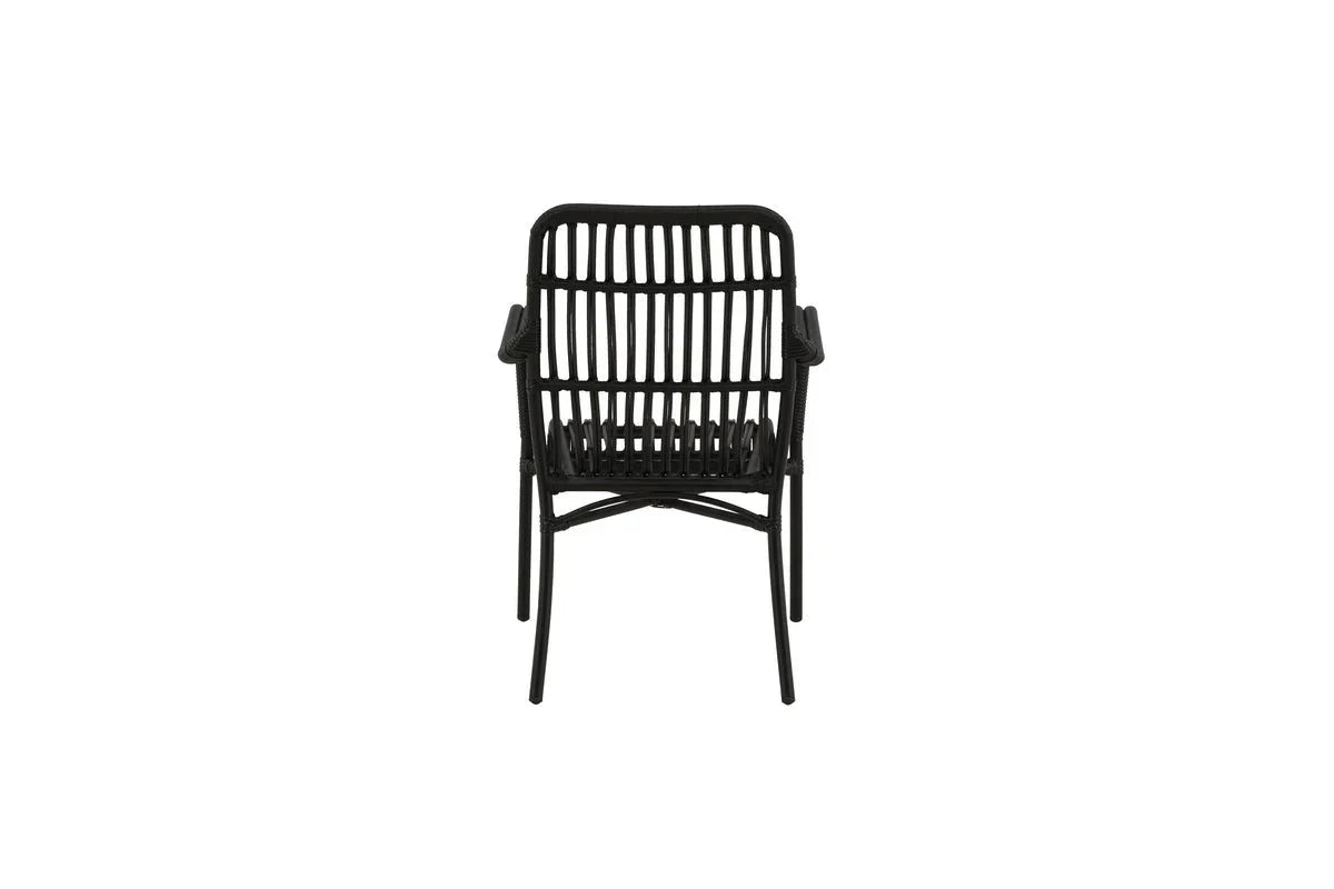 Gartenstuhl Tivaro - aus Rattan in Schwarz