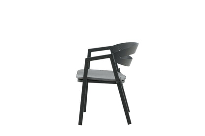 Gartenstuhl Sylt - aus Aluminium in Schwarz