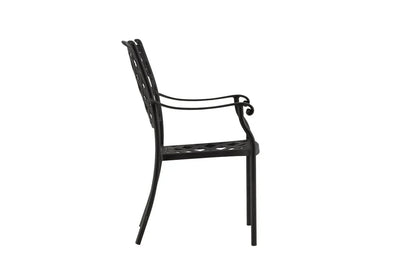 4er Set Gartenstuhl Auri - ein schlichter schwarzer Stuhl aus Aluminium