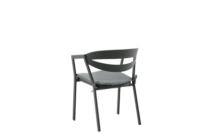Gartenstuhl Sylt - aus Aluminium in Schwarz